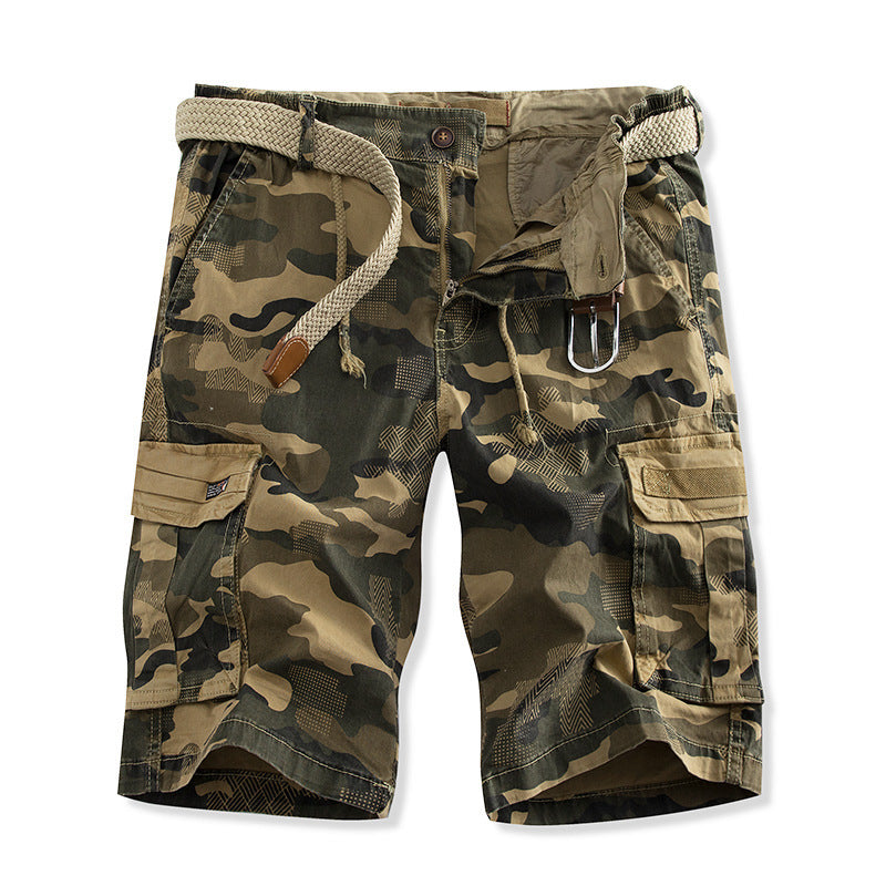 Herren Cargo-Shorts mit mehreren praktischen Taschen und verstellbarem Kordelzug R&B