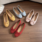 Damen Ballerinas mit süßem Schleifendetail
