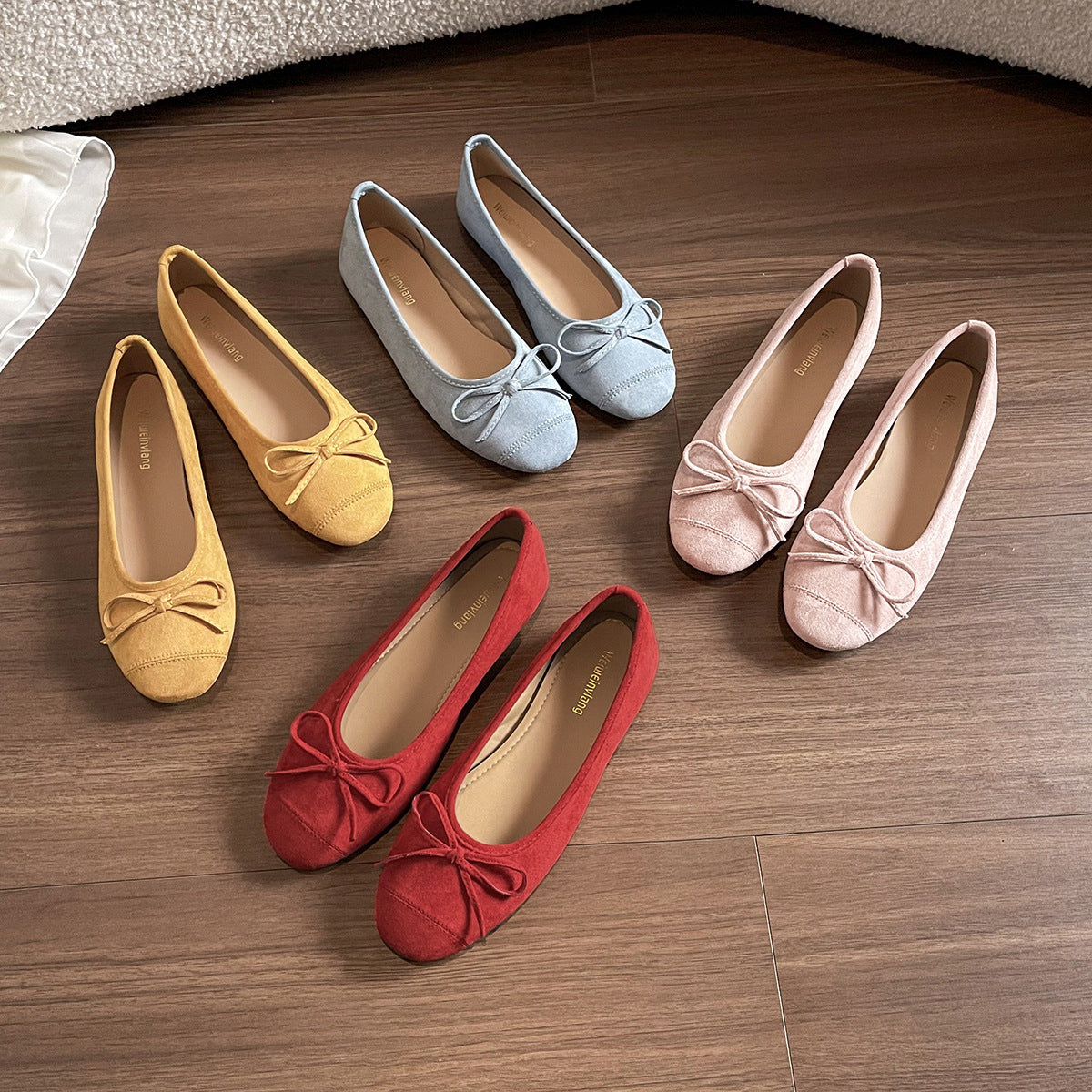 Damen Ballerinas mit süßem Schleifendetail