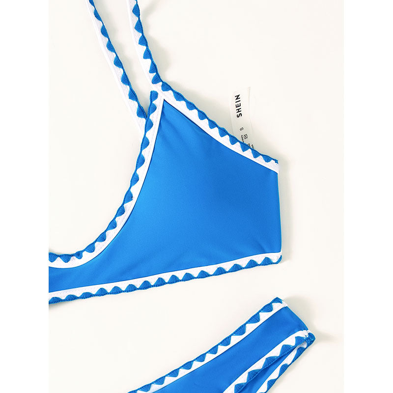 Damen Bikini-Set mit raffiniertem geometrischem Schnitt und verstellbaren Trägern R&B