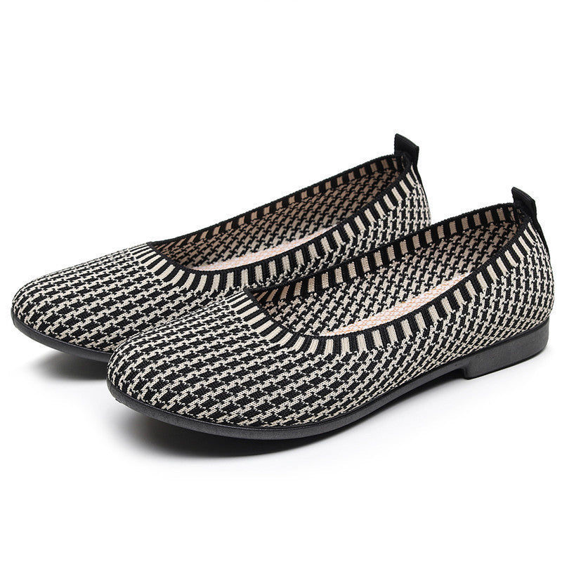 Damen Elegante Ballerinas aus atmungsaktivem Strickmaterial R&B