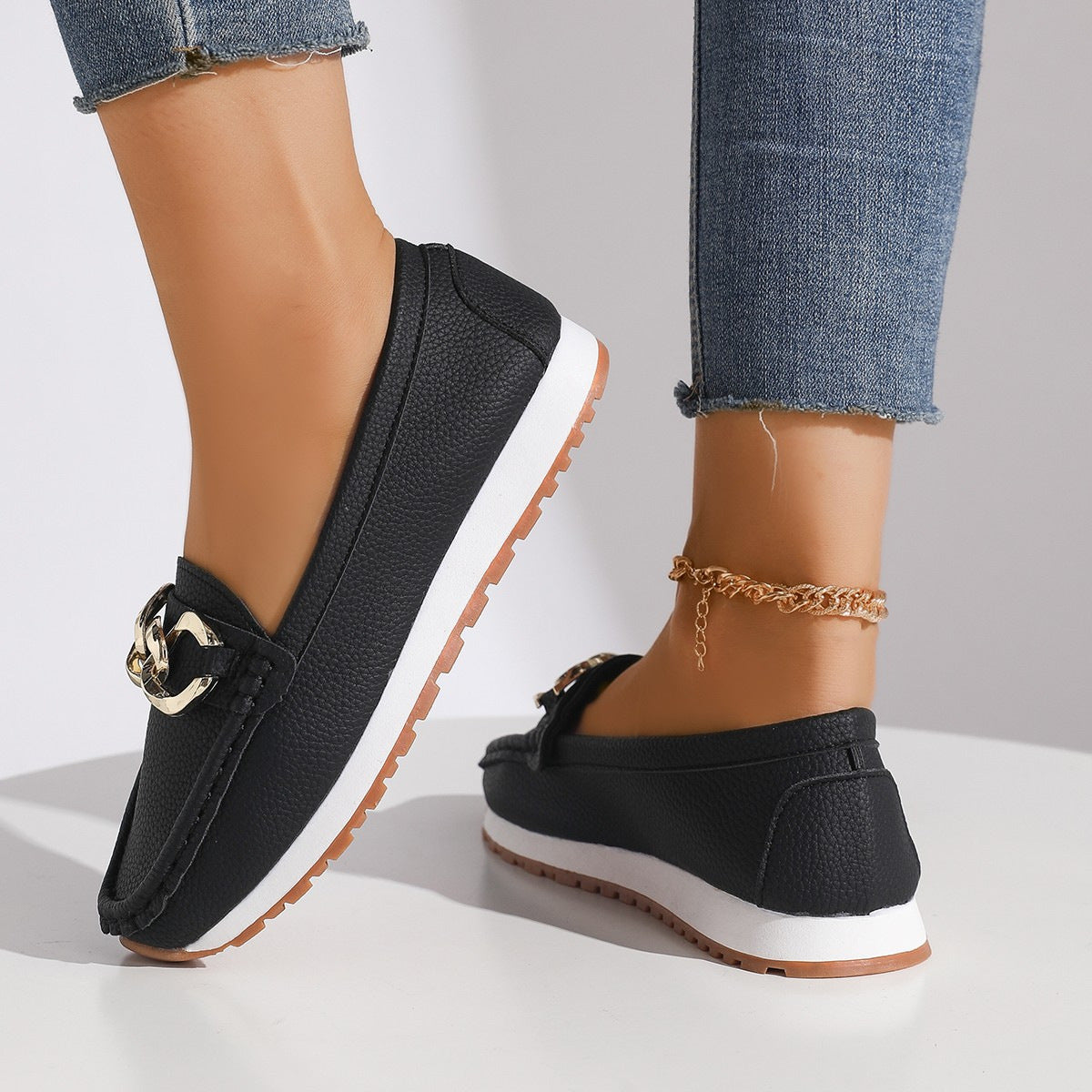 Damen Elegante Mokassins mit modischen Details R&B