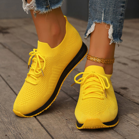Damen Atmungsaktive Lauf-Sneaker mit elastischem Mesh-Obermaterial R&B