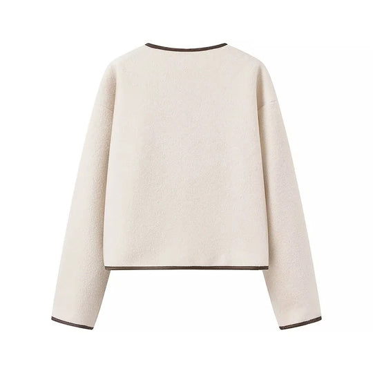 Damen Kuschelige Übergangsjacke mit eleganten Bindebändern und praktischen Taschen R&B