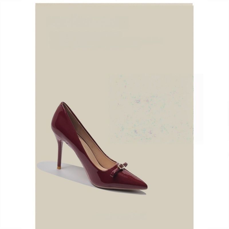 Damen elegante spitze Pumps mit zierlicher Schleifenverzierung R&B