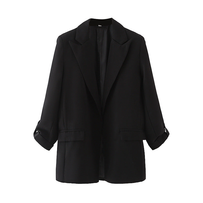 Damen elegante Blazerjacke mit modernem Schnitt und strukturiertem Gewebe R&B