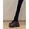 Damen Chunky Platform Clogs mit strukturiertem Absatz
