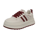 Damen Sportliche Sneakers mit modischer Plateausohle und atmungsaktiver Obermaterialstruktur R&B