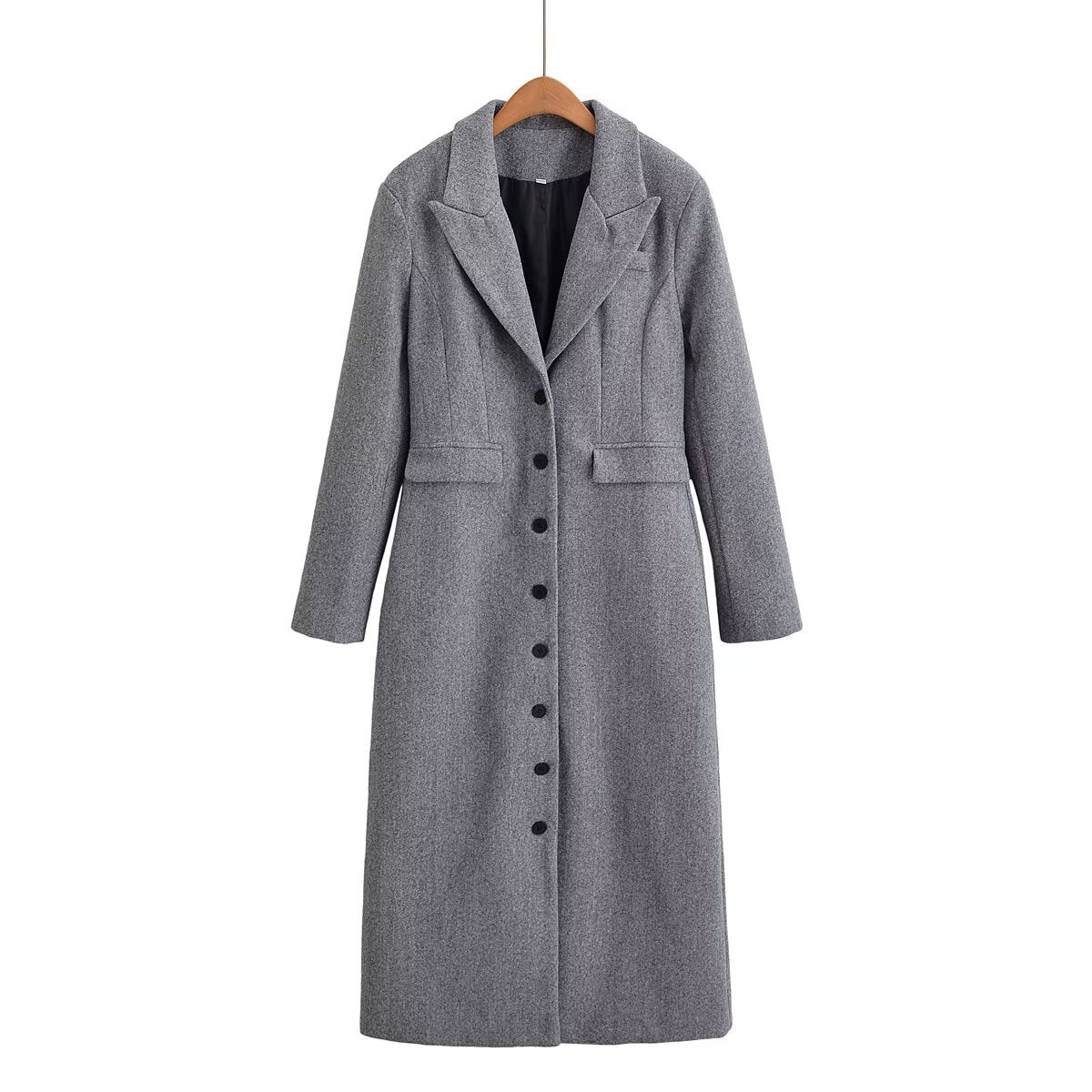 Damen eleganter Bouclé-Mantel R&B