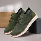 Herren nan gestrickter Oxford-Sneaker mit Wingtip-Perforation und federleichter EVA-Sohle R&B