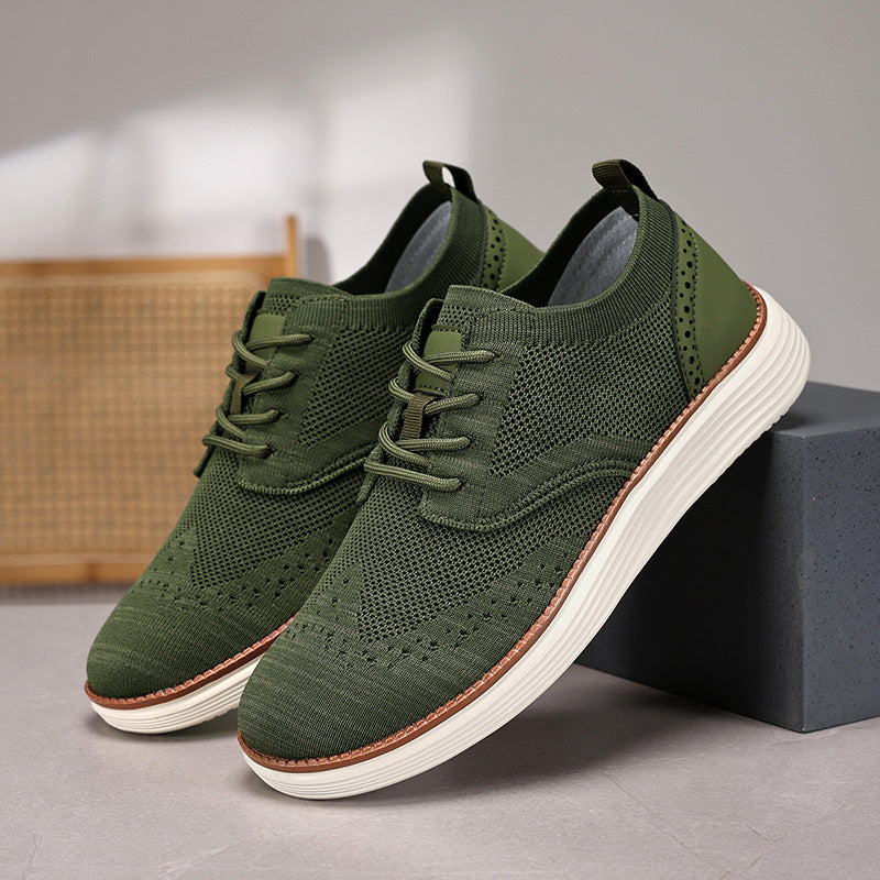 Herren nan gestrickter Oxford-Sneaker mit Wingtip-Perforation und federleichter EVA-Sohle R&B