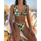 Damen Zweiteiliges Bikini-Set mit floralem Design R&B