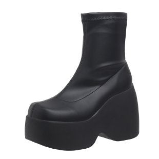 Damen Chunky Ankle Boots mit hohem Plateau und elastischem Obermaterial Heidi Mode