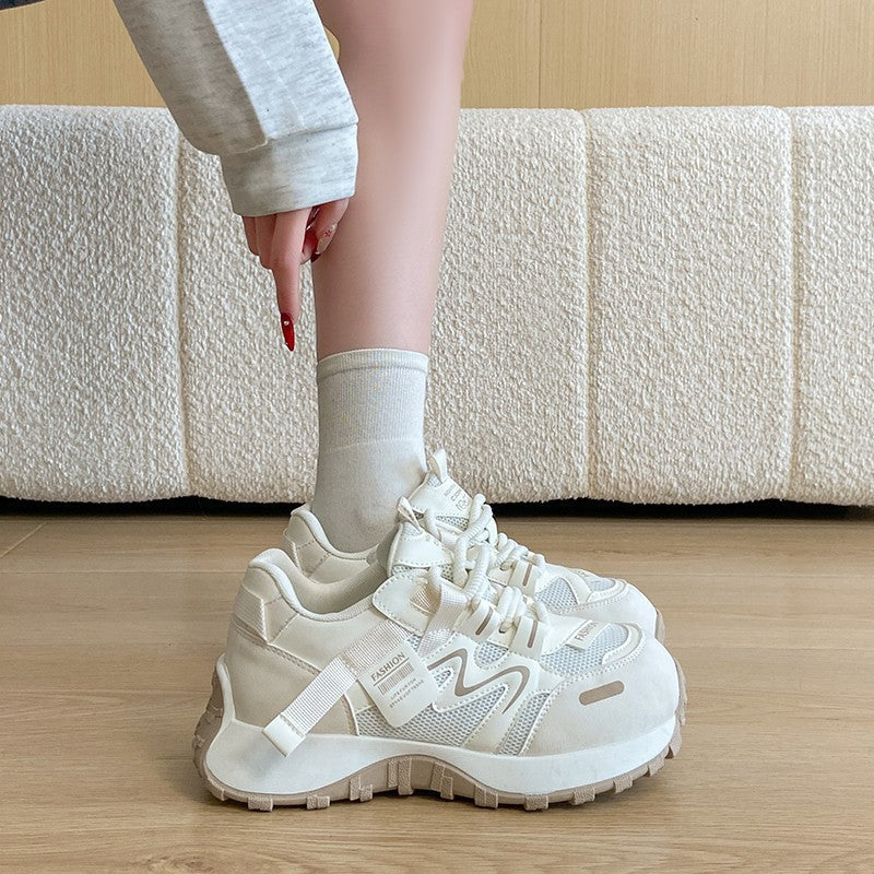 Damen modische Sneakers mit innovativem Design und atmungsaktiver Mesh-Oberfläche