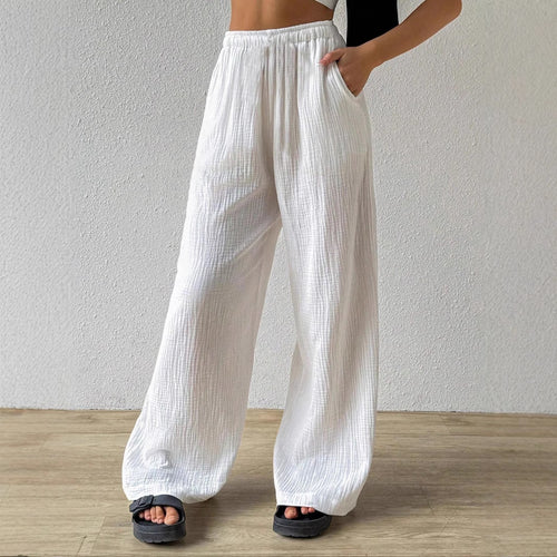 Damen Leichte und elegante weit geschnittene Hose R&B