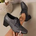 Damen High-Top Schnürschuhe mit elegantem Blockabsatz und R&Brnem Design R&B