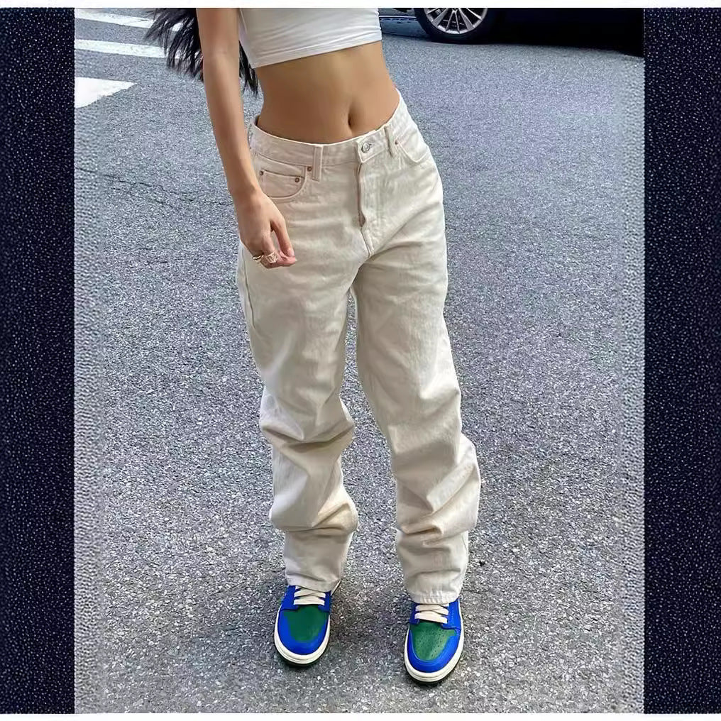 Damen Cargo Jeans mit bequemem Schnitt und funktionalen Taschen