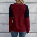 R&B | Langarm T-Shirt Waffelstrick Knopfverschluss Raglanärmel Lockere Passform