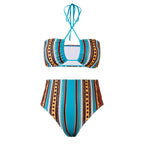 Damen Bikini-Set mit raffiniertem Wickeldesign und trendigem Mustermix R&B