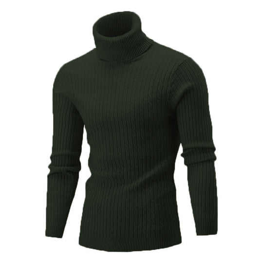 Herren gemütlicher Rollkragenpullover aus feinem Rippstrick R&B