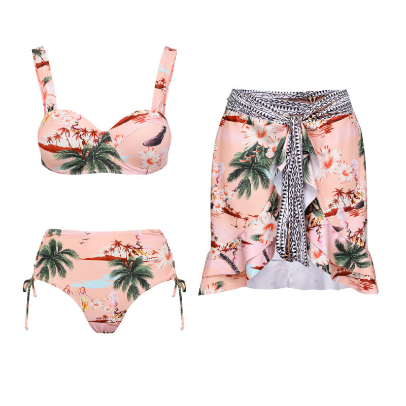 Damen Bikiniset mit hochwertigem Flowerprint und verstellbaren Trägern R&B