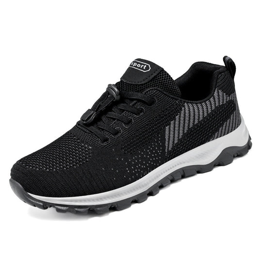 Damen Sportliche Laufschuhe mit atmungsaktivem Strickdesign und flexibler Sohle R&B