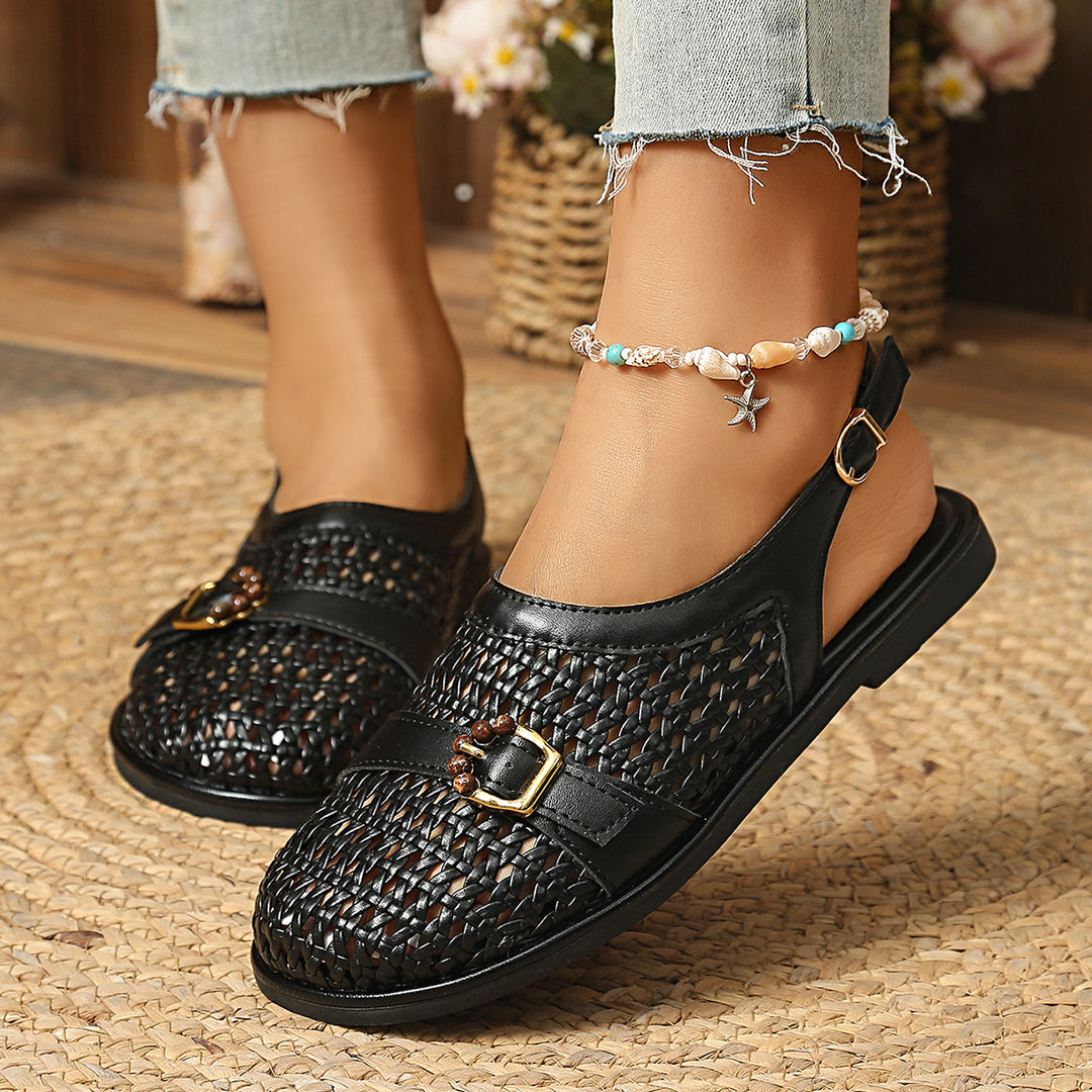 Damen Bequeme Sling-Sandalen mit dekorativem Riemendesign R&B