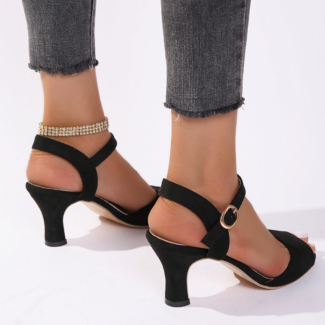 Damen Offene High Heel Sandalen im modischen Design mit elegantem Absatz R&B