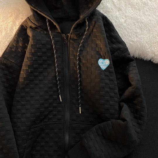 Damen Kapuzenjacke aus strukturiertem Material mit praktischen Taschen und modischem Design