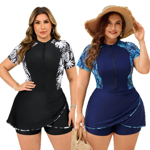 Damen modischer Schwimmanzug mit kurzem Rock R&B