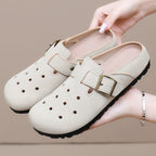Damen nan lässiger Clog-Slipper mit verstellbarer Schnalle und ergonomischem Komfortfußbett R&B