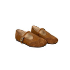 Damen elegante Slipper mit verstellbarem Riemen und feiner Perforation R&B