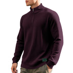Herren Stepppullover mit modernem Reißverschluss und strukturiertem Design R&B