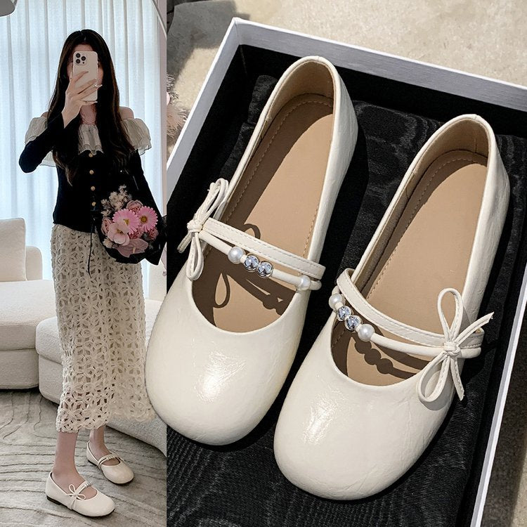 Damen Ballerinas mit Schmuckdetail und elegantem Riemen R&B