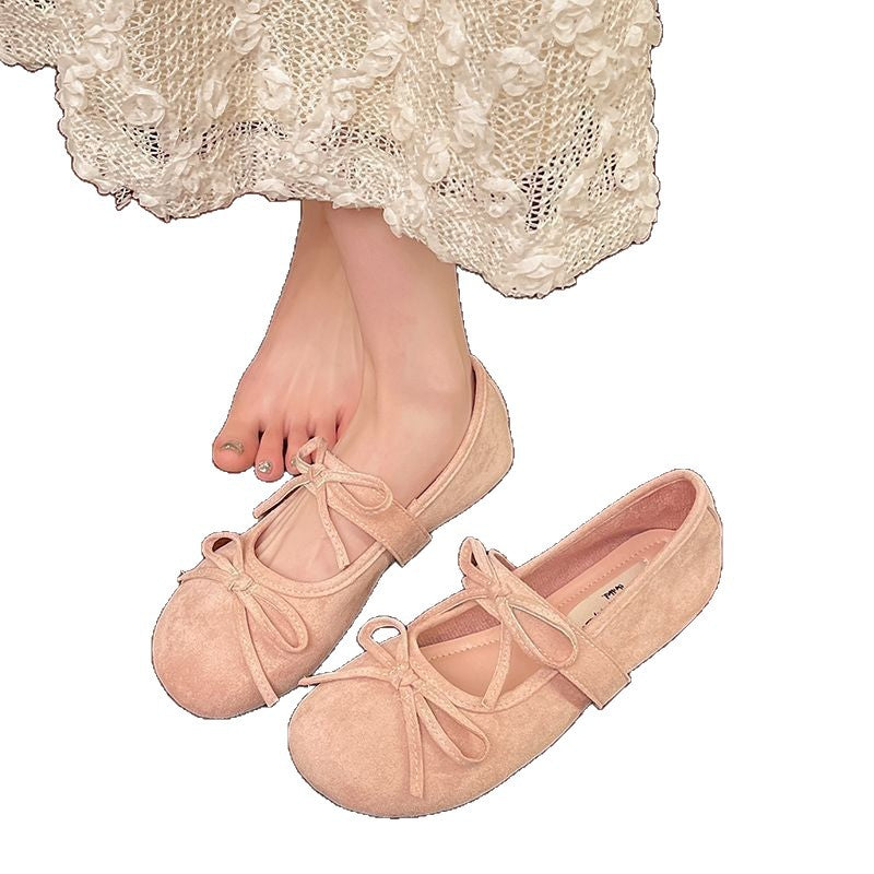 Damen Ballerinas mit modischem Schleifen-Design und weicher Sohle