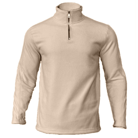 Herren Fleece-Pullover mit hohem Kragen und praktischer Reißverschlussöffnung R&B