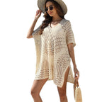 Damen Strandkaftan aus leichtem Strick R&B