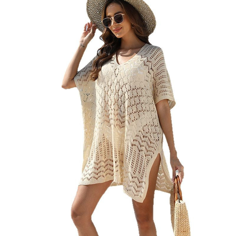 Damen Strandkaftan aus leichtem Strick R&B