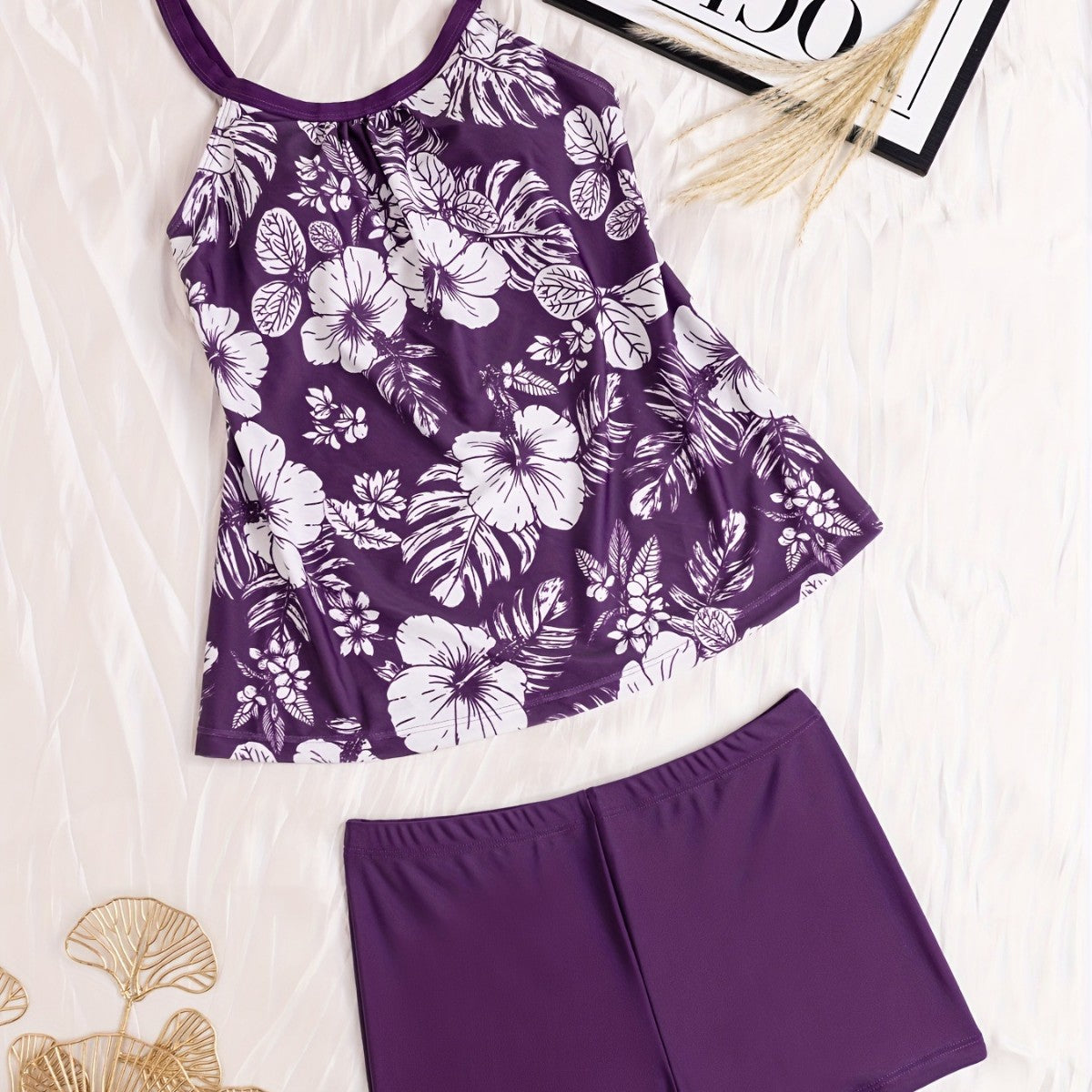 Damen Tankini mit floralem Design und komfortablen Shorts