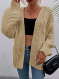 Damen Grobe Strickjacke mit offenem Schnitt und praktischen Taschen