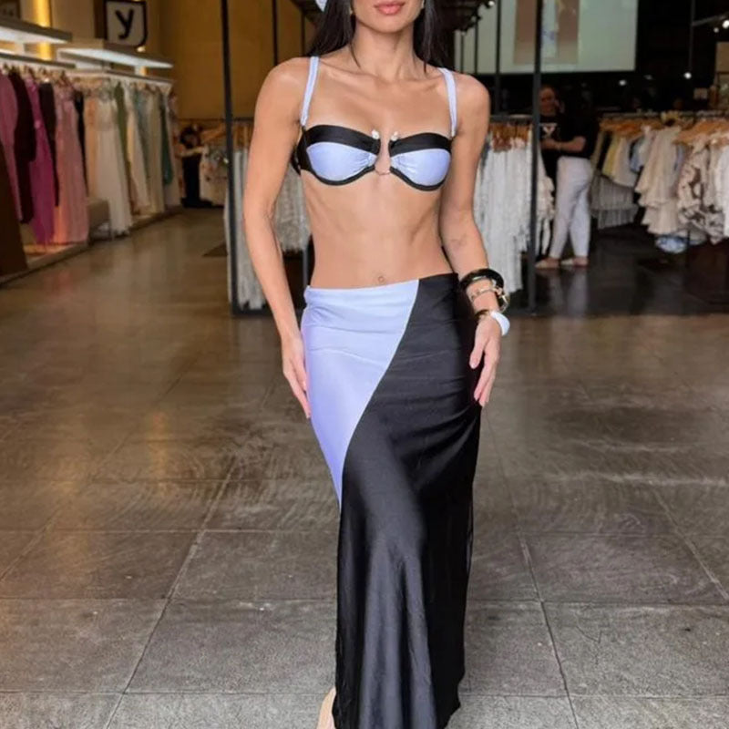 Damen Cut-Out Abendkleid R&B