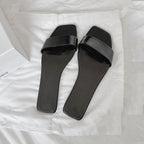 Damen Flache Sandalen mit geschwungenem Riemendesign und rutschfester Sohle R&B