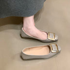 Damen Ballerinas mit eleganter Schnalle und hochwertiger Lackoberfläche R&B