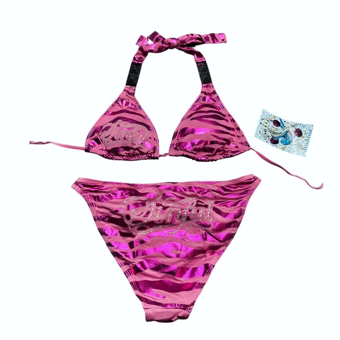 Damen Bikini-Set mit funkelndem Detail und außergewöhnlichem Design R&B