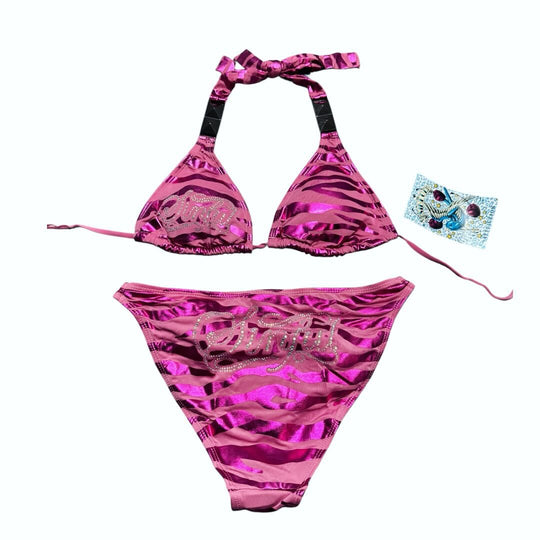 Damen Bikini-Set mit funkelndem Detail und außergewöhnlichem Design R&B