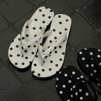 Damen trendige Zehentrenner-Sandalen mit Polka-Dots-Dekor R&B