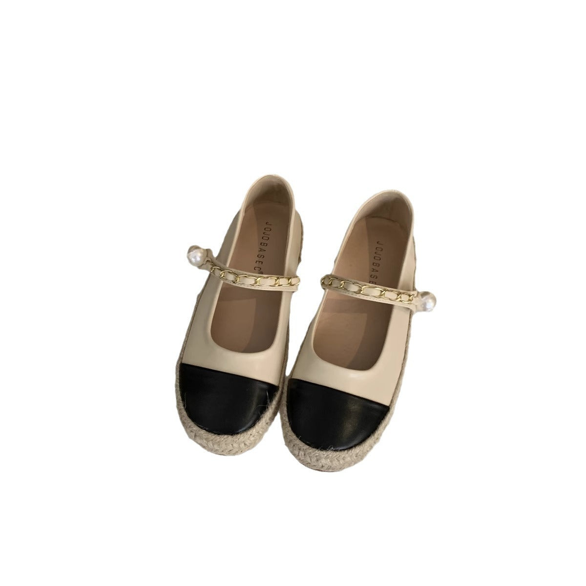 Damen Ballerinas mit dekorativem Kettenriemen und Perlenakzent R&B