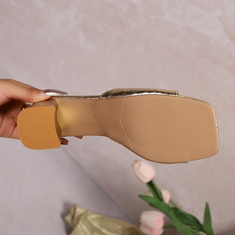Damen Elegante und komfortable Sandalen mit Blockabsatz R&B