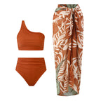 Damen Bikini-Set mit elegantem asymmetrischen Oberteil und hohem Taillenslip R&B