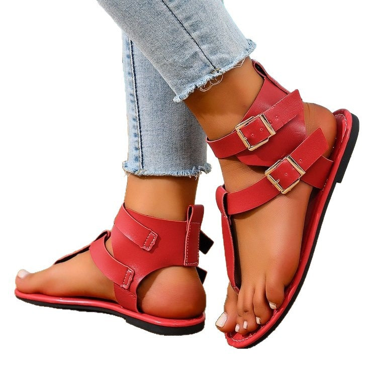 Damen modische Riemchen-Sandalen mit luxurösem Glitzereffekt R&B